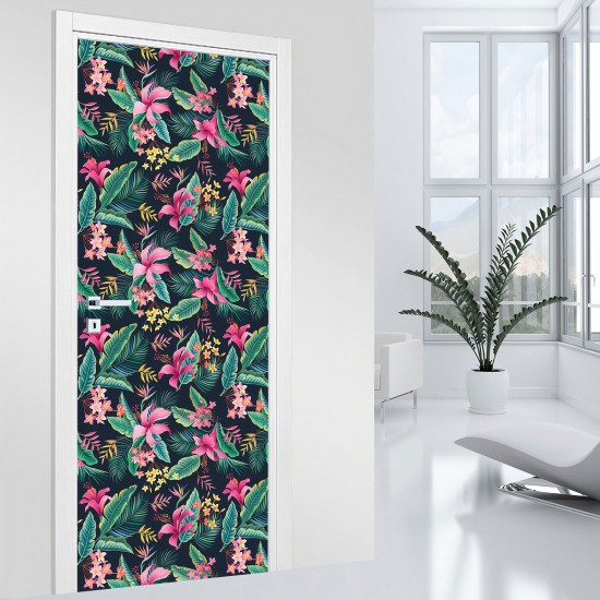 Vinilo Adhesivo para puerta - Flores