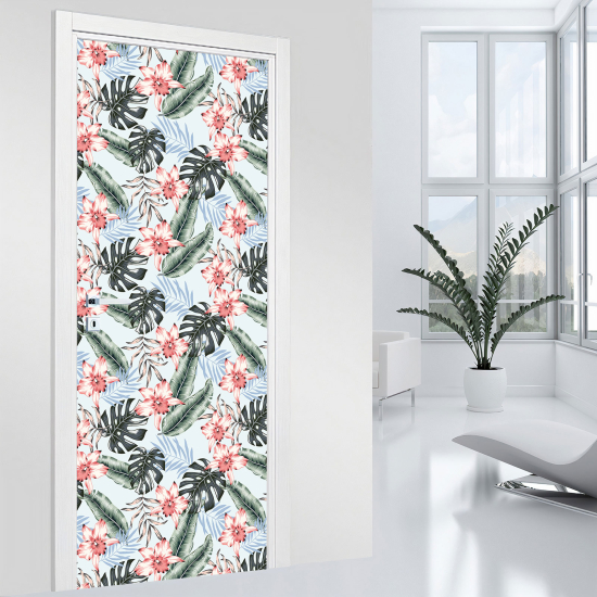 Vinilo Adhesivo para puerta - Flores