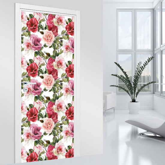 Vinilo Adhesivo para puerta - Flores
