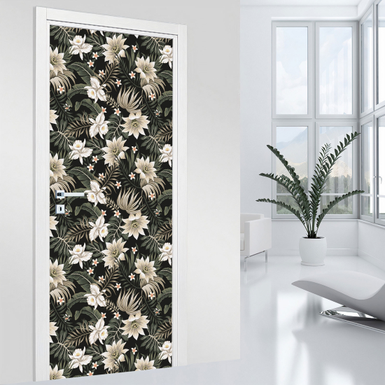 Vinilo Adhesivo para puerta - Flores