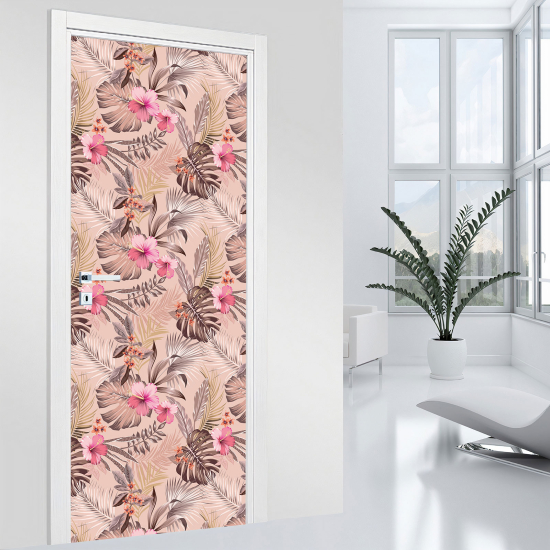 Vinilo Adhesivo para puerta - Flores