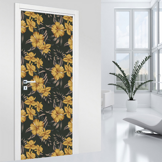 Vinilo Adhesivo para puerta - Flores