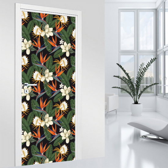 Vinilo Adhesivo para puerta - Flores