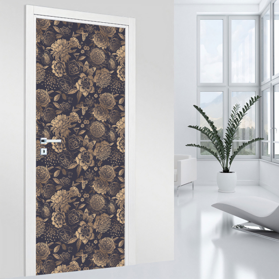 Vinilo Adhesivo para puerta - Flores