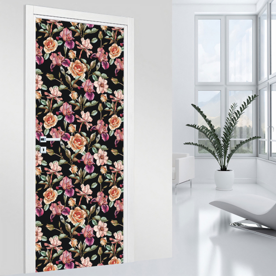 Vinilo Adhesivo para puerta - Flores