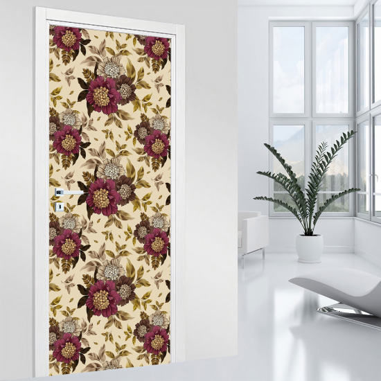 Vinilo Adhesivo para puerta - Flores