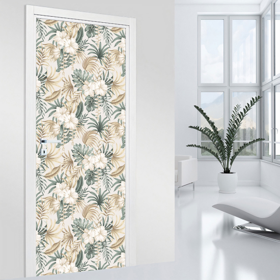 Vinilo Adhesivo para puerta - Flores