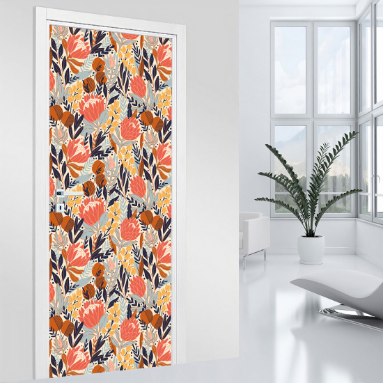Vinilo Adhesivo para puerta - Flores