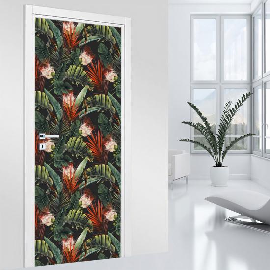 Vinilo Adhesivo para puerta - Flores