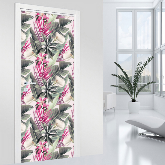 Vinilo Adhesivo para puerta - Flores