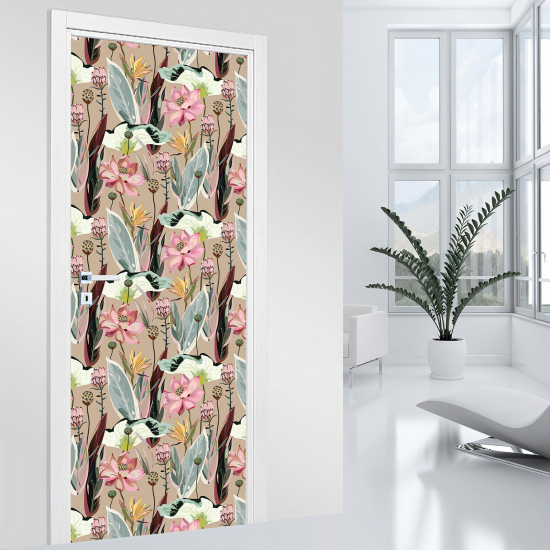 Vinilo Adhesivo para puerta - Flores