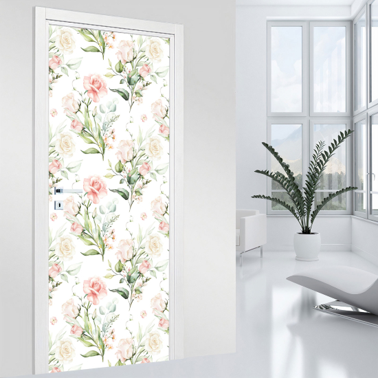 Vinilo Adhesivo para puerta - Flores