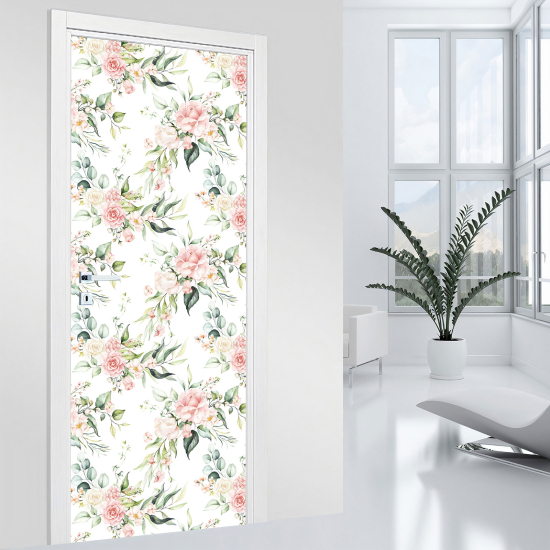 Vinilo Adhesivo para puerta - Flores