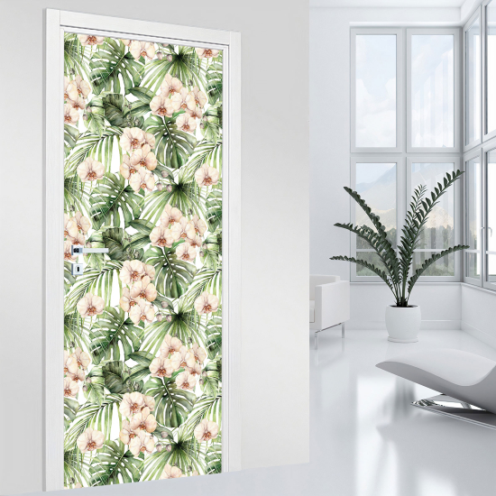 Vinilo Adhesivo para puerta - Flores