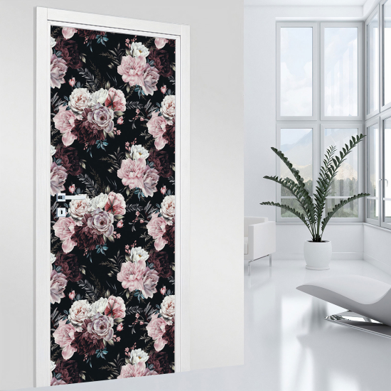 Vinilo Adhesivo para puerta - Flores