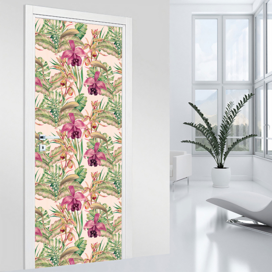 Vinilo Adhesivo para puerta - Flores