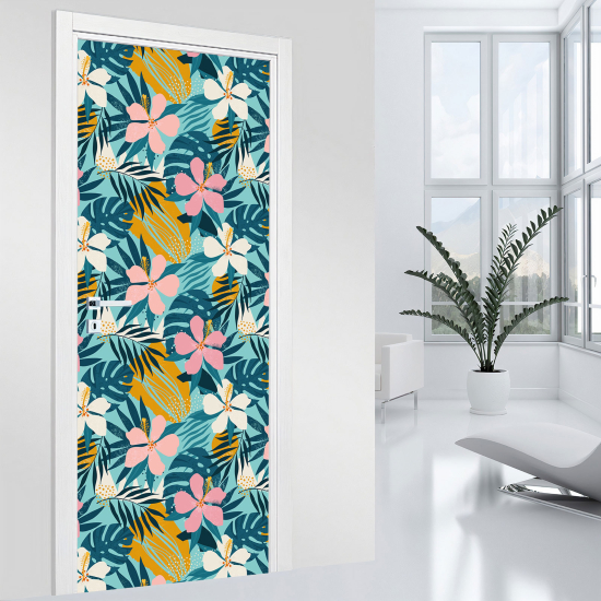 Vinilo Adhesivo para puerta - Flores