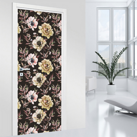 Vinilo Adhesivo para puerta - Flores