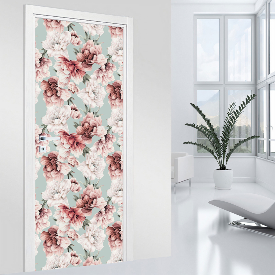 Vinilo Adhesivo para puerta - Flores