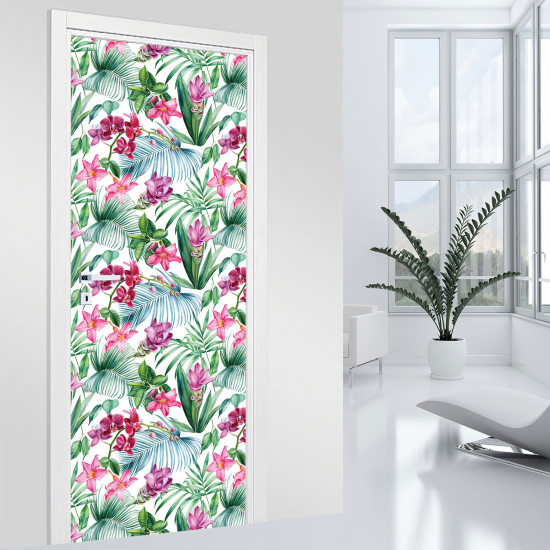 Vinilo Adhesivo para puerta - Flores