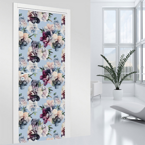 Vinilo Adhesivo para puerta - Flores
