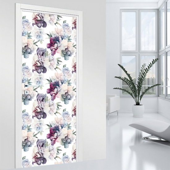 Vinilo Adhesivo para puerta - Flores