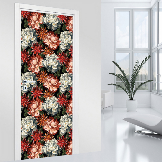Vinilo Adhesivo para puerta - Flores
