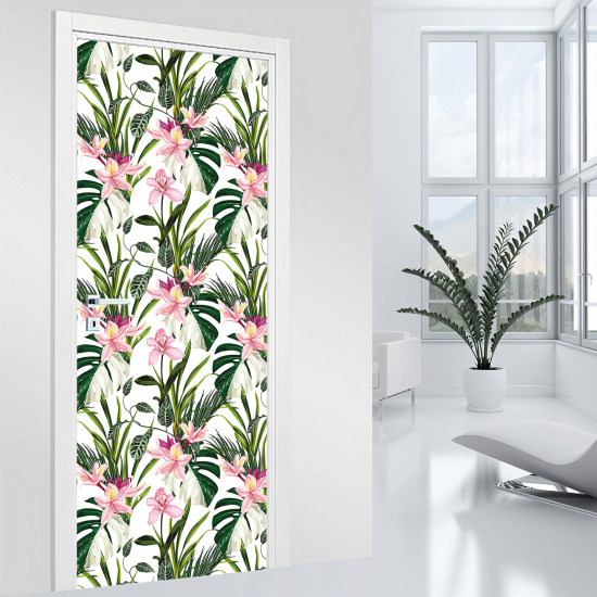 Vinilo Adhesivo para puerta - Flores