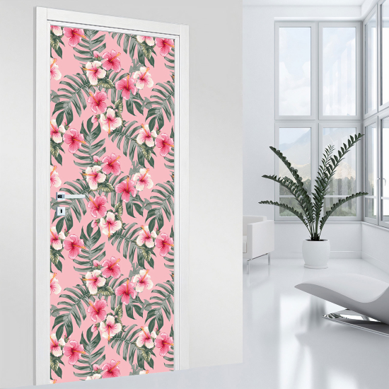 Vinilo Adhesivo para puerta - Flores