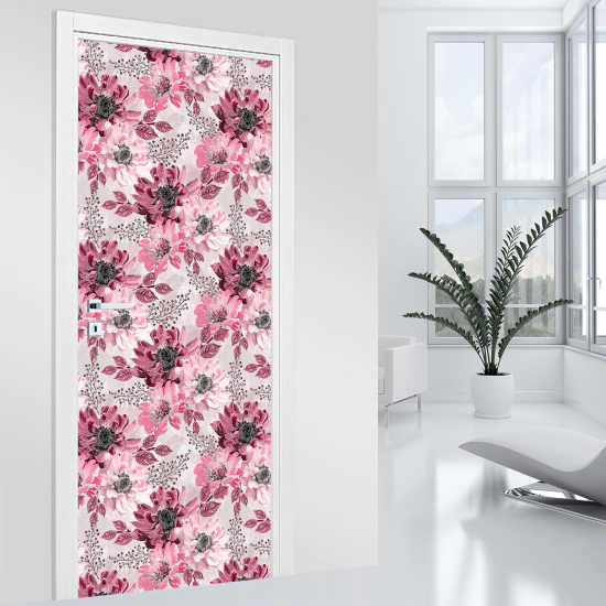 Vinilo Adhesivo para puerta - Flores