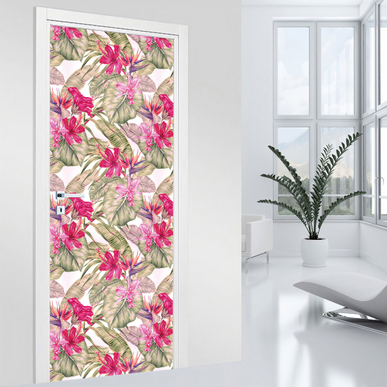 Vinilo Adhesivo para puerta - Flores