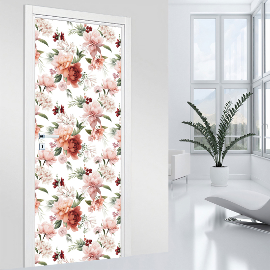Vinilo Adhesivo para puerta - Flores