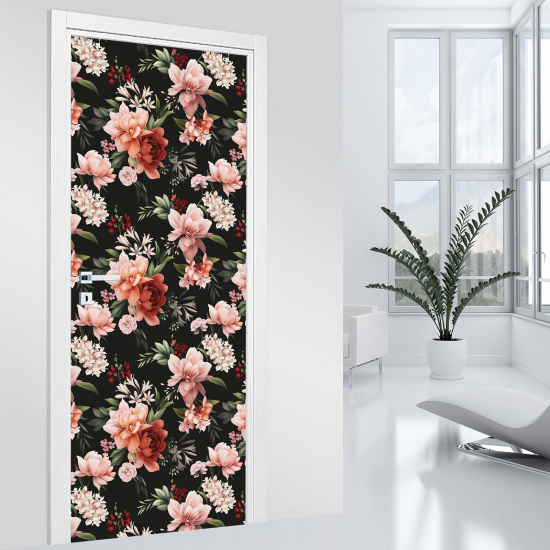 Vinilo Adhesivo para puerta - Flores