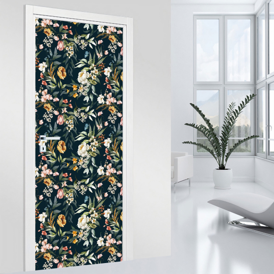 Vinilo Adhesivo para puerta - Flores