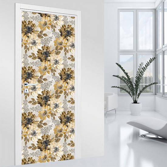 Vinilo Adhesivo para puerta - Flores