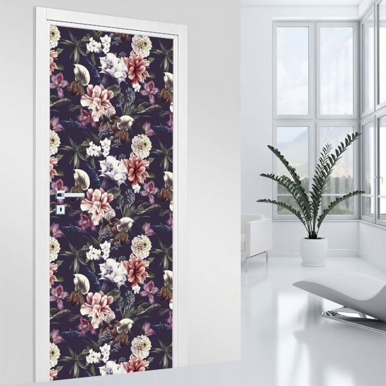 Vinilo Adhesivo para puerta - Flores
