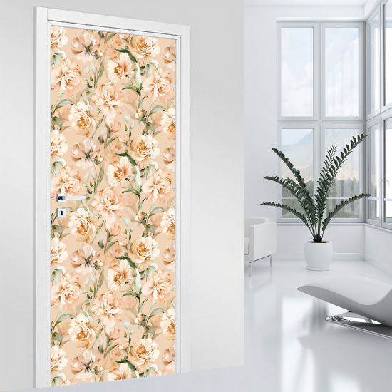 Vinilo Adhesivo para puerta - Flores