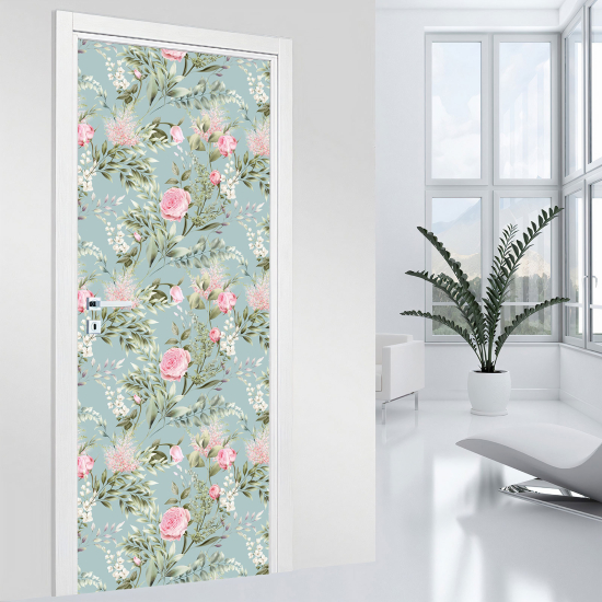 Vinilo Adhesivo para puerta - Flores