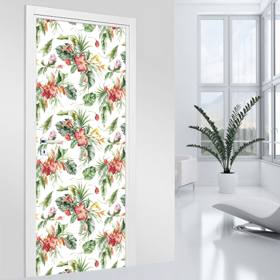 Vinilo Adhesivo para puerta - Flores