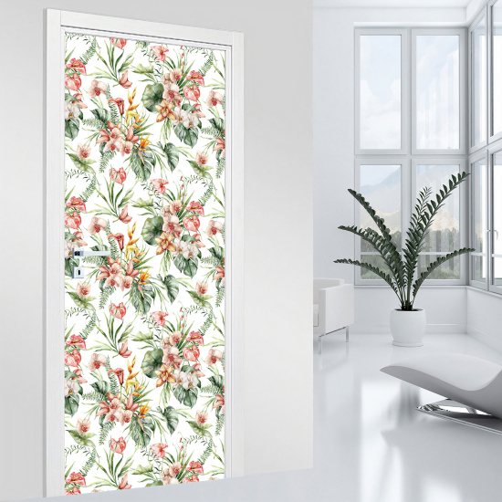 Vinilo Adhesivo para puerta - Flores