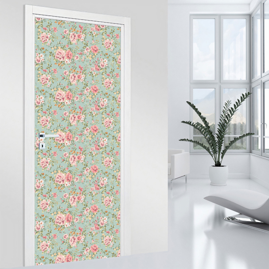 Vinilo Adhesivo para puerta - Flores