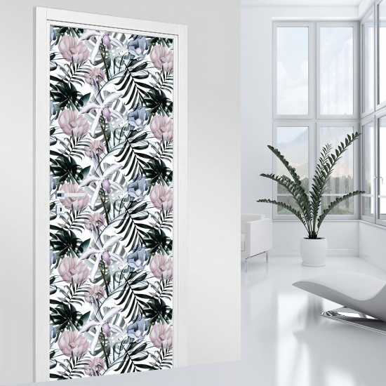 Vinilo Adhesivo para puerta - Flores