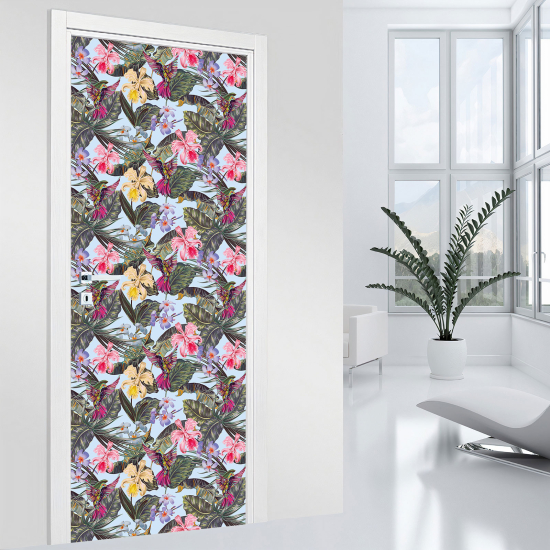 Vinilo Adhesivo para puerta - Flores