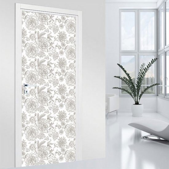 Vinilo Adhesivo para puerta - Flores