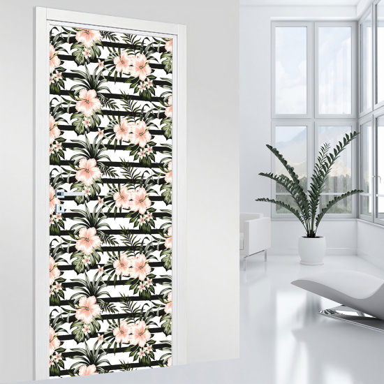 Vinilo Adhesivo para puerta - Flores