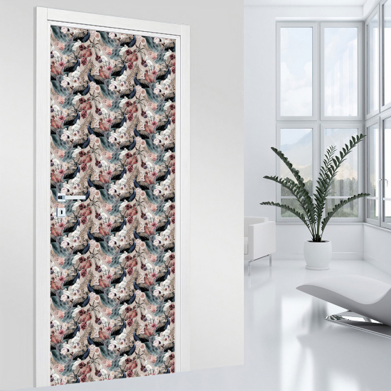 Vinilo Adhesivo para puerta - Flores