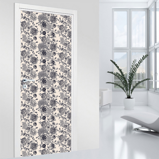 Vinilo Adhesivo para puerta - Flores