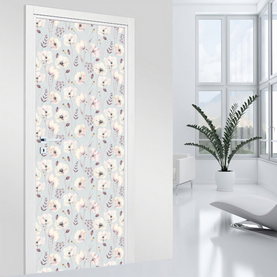 Vinilo Adhesivo para puerta - Flores
