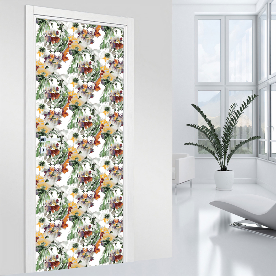 Vinilo Adhesivo para puerta - Flores