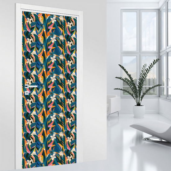 Vinilo Adhesivo para puerta - Flores